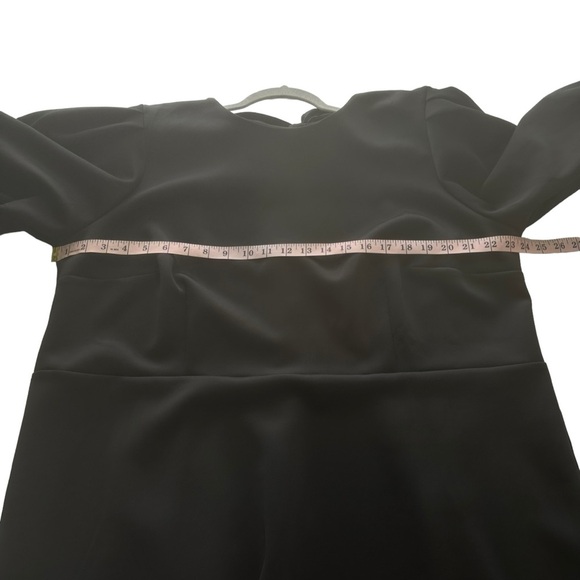 NWT ELOQUII Black Puff Sleeve‎ Tie Back Cuff Pencil Ponte Dress Plus Size 22 NEW - Picture 12 of 15